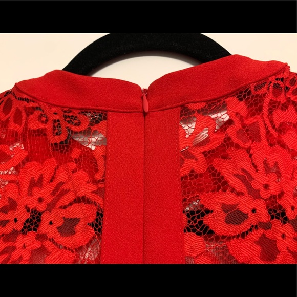 EXPRESS Little Red Dress Size 00 - Picture 3 of 11